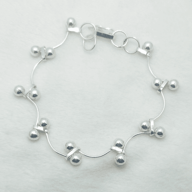 PULSERA DE PLATA BOLITAS VARIAS GRANDES