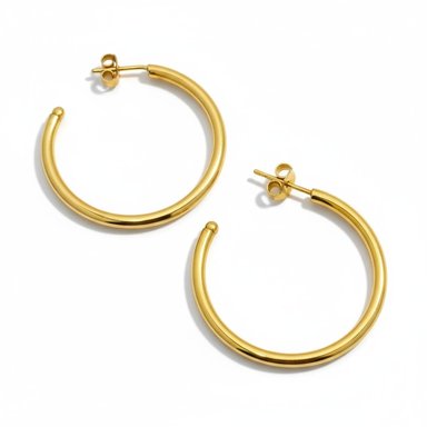 ARETE DE PLATA ARGOLLA 3/4 30MM ENCHAPADA EN ORO