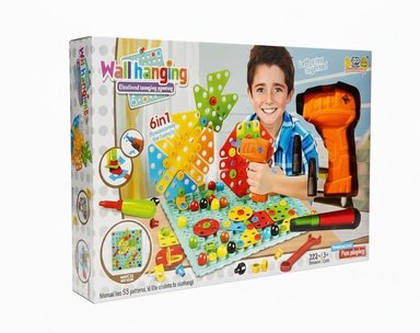 SET DIDÁCTICO MOSAICO CON TALADRO 262 PZS PARA NIÑO - 4