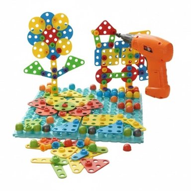 SET DIDÁCTICO MOSAICO CON TALADRO 262 PZS PARA NIÑO - 5