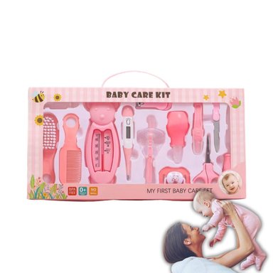 KIT DE CUIDADO PERSONAL ROSADO PARA BEBÉ 13 PCS