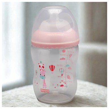 BIBERÓN FISHERPRICE ANTICÓLICOS ROSADO 270 ML