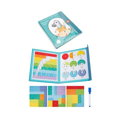 Libro de Fracciones Magnéticas Montessori para Niños Aprendizaje Matemático