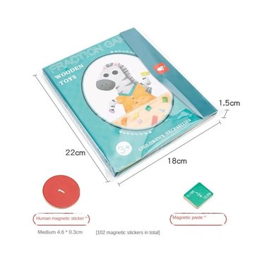 Libro de Fracciones Magnéticas Montessori para Niños Aprendizaje Matemático - 2