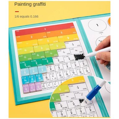 Libro de Fracciones Magnéticas Montessori para Niños Aprendizaje Matemático - 3