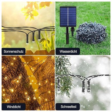 LUCES LED NAVIDEÑAS MULTICOLOR CON PANEL SOLAR -10 MTS - 2