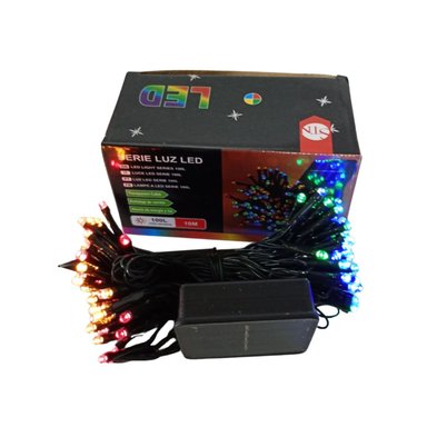 LUCES LED NAVIDEÑAS MULTICOLOR CON PANEL SOLAR -10 MTS - 3