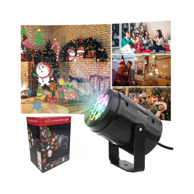 PROYECTOR NAVIDEÑO LUCES LED MULTICOLOR PARA EXTERIOR E INTERIOR