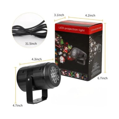 PROYECTOR NAVIDEÑO LUCES LED MULTICOLOR PARA EXTERIOR E INTERIOR - 6