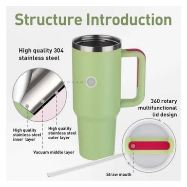 VASO TÉRMICO 40OZ DISEÑO BRAINROT MEME TRALALERO 1200ML CON ASA Y SORBETE - 5