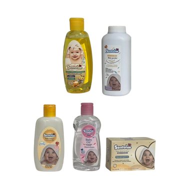 KIT DE ASEO PARA BEBÉ SANTOLEE BABY PACK X 5 PZS CUIDADO COMPLETO - NIÑO - 2