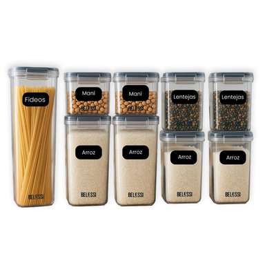 SET X9 CONTENEDORES HERMÉTICOS BELESSI