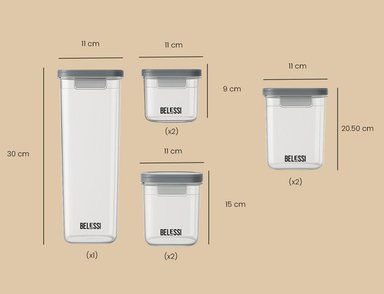 SET X9 CONTENEDORES HERMÉTICOS BELESSI - 6