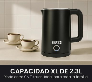 HERVIDOR ELÉCTRICO BELESSI 2.3L – CAPACIDAD XL, HIERVE RÁPIDO PARA TODA LA FAMILIIA. - 2