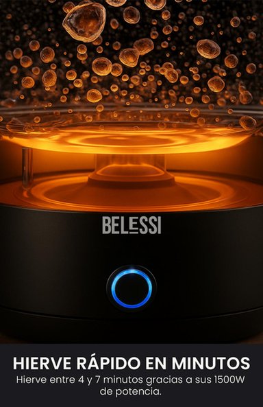 HERVIDOR ELÉCTRICO BELESSI 2.3L – CAPACIDAD XL, HIERVE RÁPIDO PARA TODA LA FAMILIIA. - 4