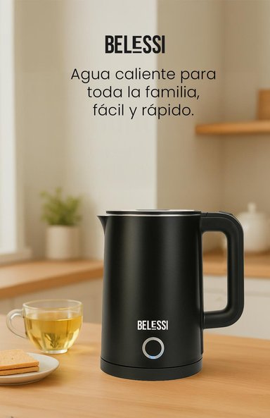 HERVIDOR ELÉCTRICO BELESSI 2.3L – CAPACIDAD XL, HIERVE RÁPIDO PARA TODA LA FAMILIIA. - 7