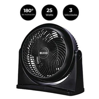 VENTILADOR DE MESA Y PARED SILENCIOSO 10' 25W 3 VELOCIDADES