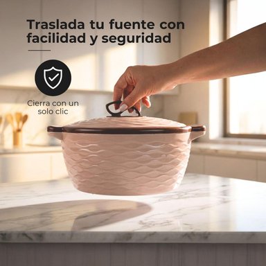 SET X3 RECIPIENTES TÉRMICOS CREMA MULTIUSO (FUENTE Y CONTENEDOR) CON TAPA - 5
