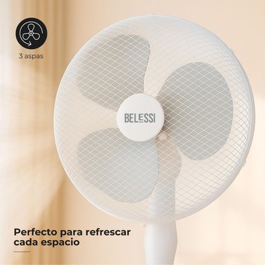 VENTILADOR PEDESTAL 16', 45W, 3 VELOCIDADES BLANCO - 3
