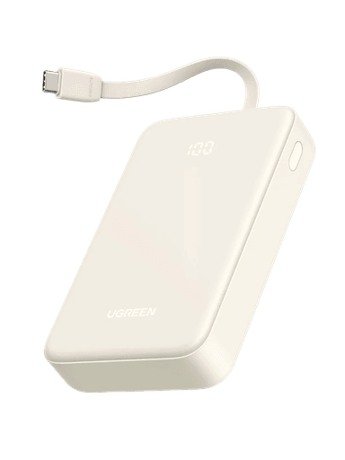 POWER BANK UGREEN 20,000 MAH 22.5W BEIGE CON CABLE USB-C - 1