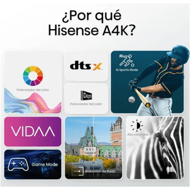 TELEVISOR HISENSE 32' SMART TV LED HD VIDAA 32A4K - 6