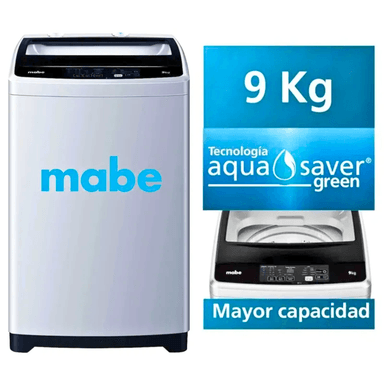 LAVADORA MABE 9 KG CARGA SUPERIOR SILVER LMAP9020WGBB0