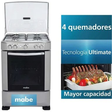 COCINA A GAS MABE 4 QUEMADORES 60CM CMP6014AG0 GRAFITO