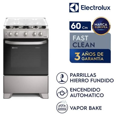 COCINA A GAS ELECTROLUX FE4ISR 4 HORNILLAS CON TECNOLOGÍA VAPORBAKE