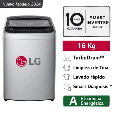 LAVADORA LG WT16DVTB 16 KG GRIS