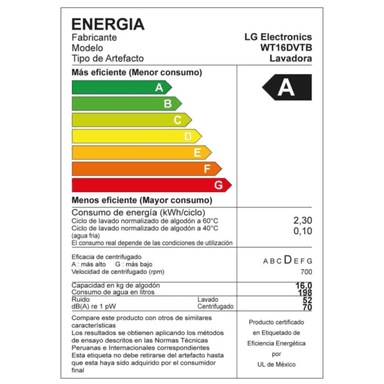 LAVADORA LG WT16DVTB 16 KG GRIS - 7