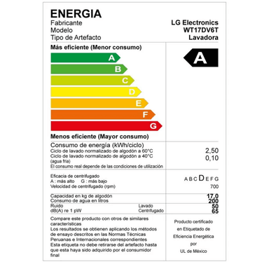 LAVADORA LG 17 KG CARGA SUPERIOR AI DD INTELIGENCIA ARTIFICIAL WT17DV6T - 8