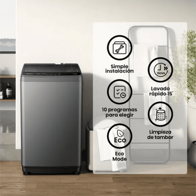 LAVADORA HISENSE CARGA SUPERIOR 10.5KG WT1D1030UT - 4