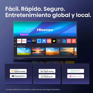 TELEVISOR SMART TV HISENSE 4K ULTRA HD 58' 58Q6QV - 6