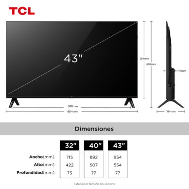 TELEVISOR  TCL QLED 43 FHD GOOGLE TV 43V51C - 5