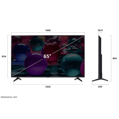 TELEVISOR LG 65 PULG ULTRA HD 4K AI THINQ 65UA7300PSB MODELO 2025- NEGRO - 2