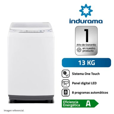 LAVADORA INDURAMA 13 KG CARGA SUPERIOR LRI-13BLA