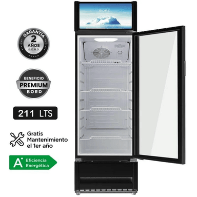 VITRINA EXHIBIDORA BORD 211 LT VERTICAL EX211-M BLANCO