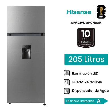 REFRIGERADORA HISENSE TOP MOUNT FROST 205LT  RD267H
