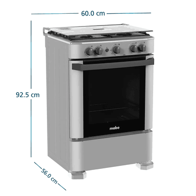 COCINA DE PISO A GAS 60CM SILVER MABE CMP6010FG1 - 5