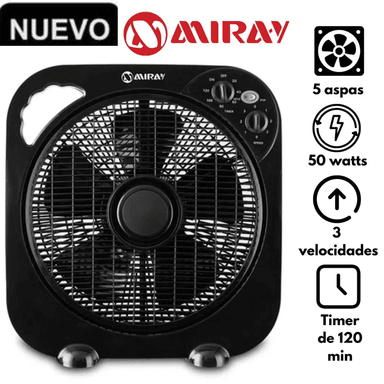 VENTILADOR CIRCULADOR MIRAY 16 VMC-1058 NEGRO 50 WATTS