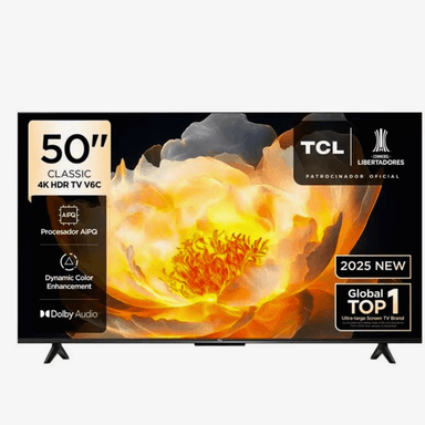 TELEVISOR TCL 50 PULGADAS SMART TV UHD 4K GOOGLE TV 50V6C + AUDIFONOS ORACLE REDBULL EB 170 - 2
