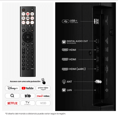 TELEVISOR SMART TV HISENSE 4K ULTRA HD 55” 55QD5SV - 3