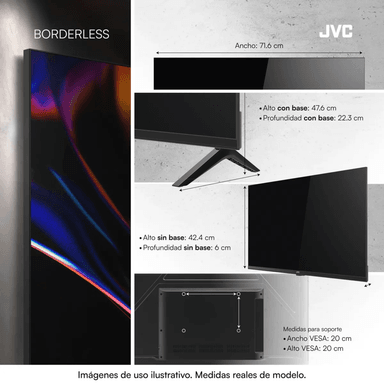 TELEVISOR JVC QLED 32 HD GOOGLE TV LT-32KM1584 - 8