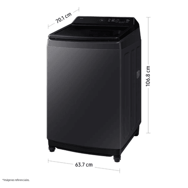 LAVADORA SAMSUNG 17 KG CARGA SUPERIOR ECO BUBBLE WA40F17E7CPE GRIS GRAFITO - 2