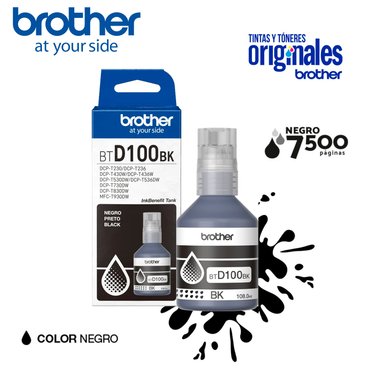 TINTA ORIGINAL BROTHER BTD100BK COLOR NEGRO