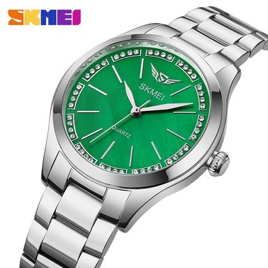 RELOJ SKMEI 1964 PLATEADO CORREA ACERO PARA MUJER