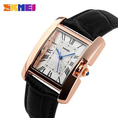 RELOJ SKMEI 1085 NEGRO CORREA CUERO PARA MUJER