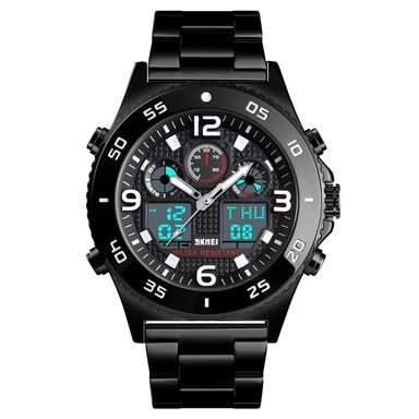 RELOJ SKMEI 1538 NEGRO ANALOGICO DIGITAL ACERO
