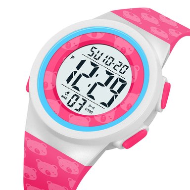 RELOJ SKMEI 2286 FUCSIA DISEÑO OSO CORREA SILICONA