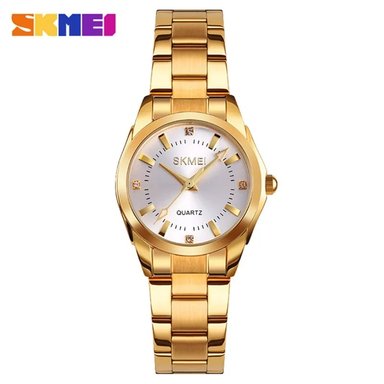 RELOJ SKMEI 1620 DORADO CORREA ACERO PARA MUJER